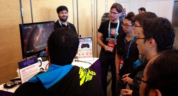 public playing Assault Android Cactus at the Indie Megabooth Showcase